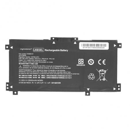 Batería compatible para portátil HP LK03XL 11.55V 3500mAh Movano