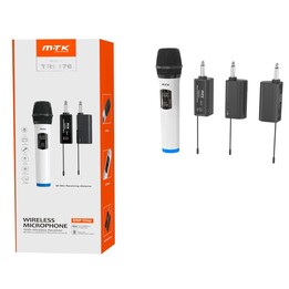 Wireless microphone with receiver TR9176 / 30-50m / White / MTK