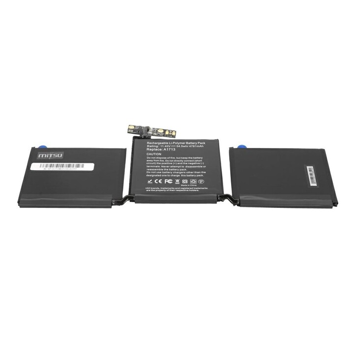 Kompatibler Akku für Apple A1713, A1708 (Ende 2016 / Mitte 2017) 11,4 V 54,5 Wh Mitsu Laptop