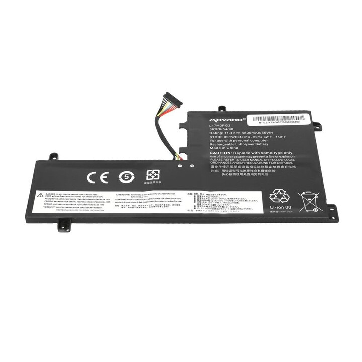 Batterie compatible pour ordinateur portable LENOVO L17C3PG1 11,4 V 4650 mAh Movano