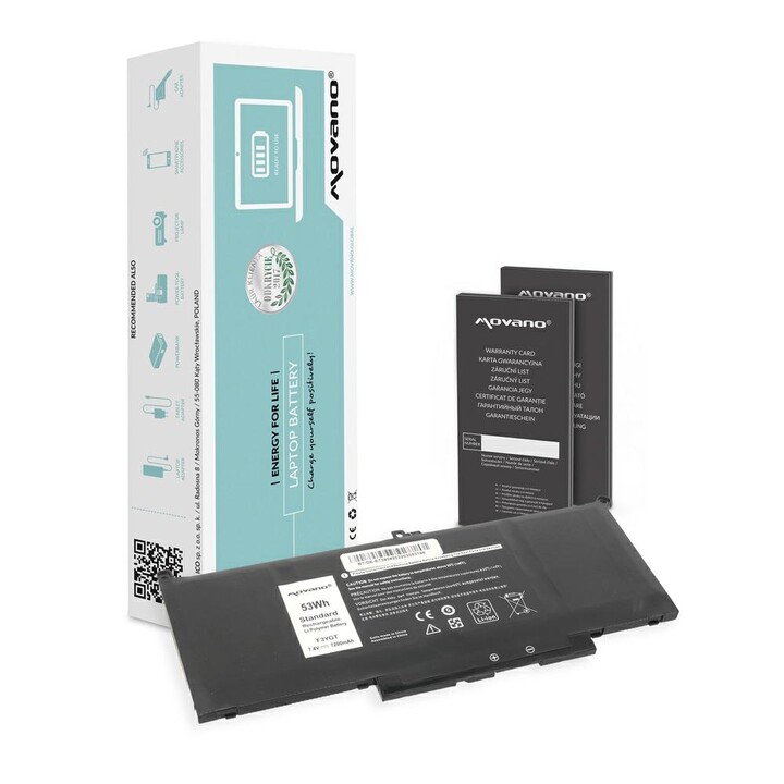 Compatible battery for DELL 7390 7.4v 7200 mAh Movano laptop