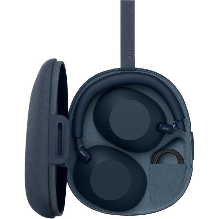 Cuffie wireless e cablate Sony WH-1000XM6 con archetto per musica/uso quotidiano USB Type-C Bluetooth blu