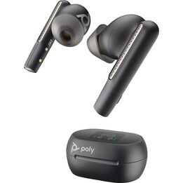 Poly Voyager Free 60+ UC M Bluetooth Headphones with Charging Case + BT700 Adapter / 10h Battery Life / Black