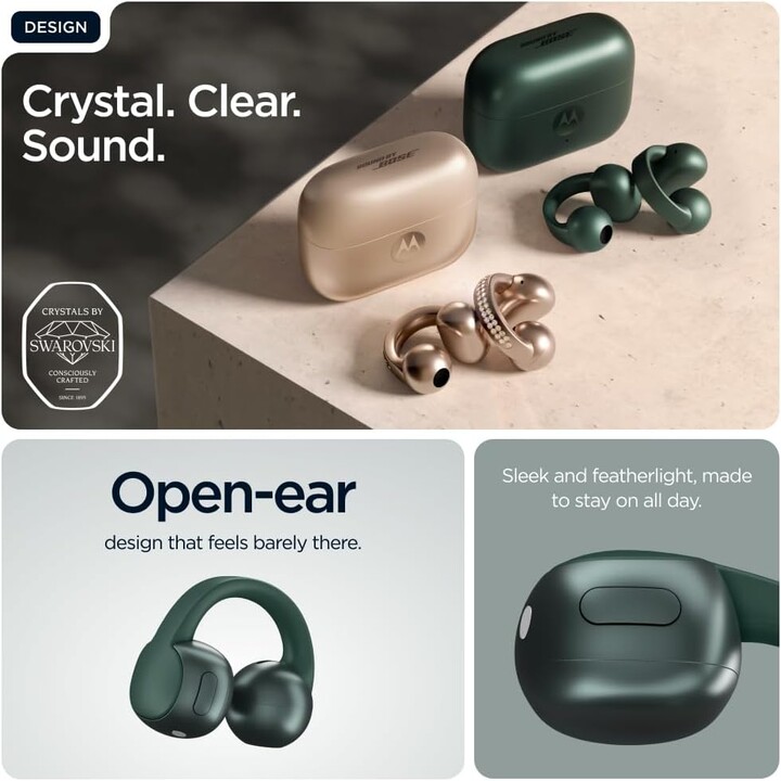 Motorola Moto Buds Loop Wireless Earbuds for Calls/Music/Sport/Daily Use Bluetooth Green