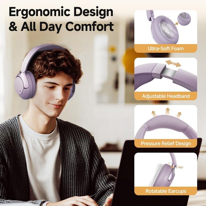 QCY H3 pro Violet - Casque d'écoute