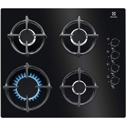 Electrolux Gas -Kochfeld Egg6407k 60 cm 4 Zonen Schwarz