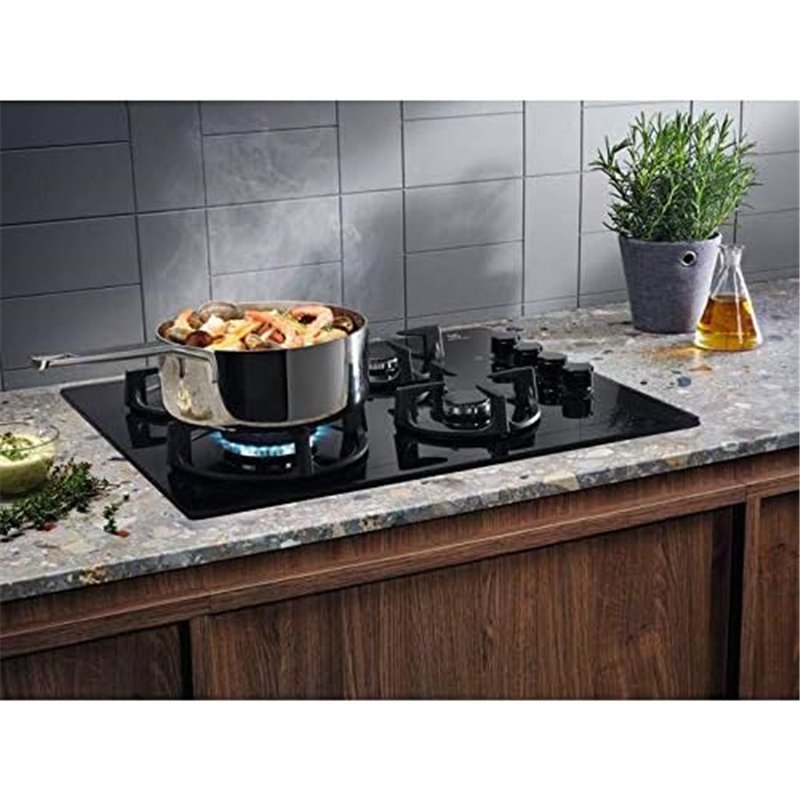 Placa de Gas Electrolux EGG6407K 60cm 4 Zonas Negro