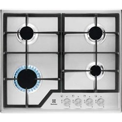 Placa de Gas Electrolux EGS6426SX 4 zona Plata