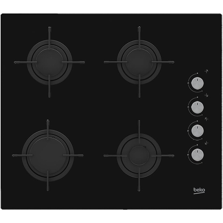 Beko Gas Hob Hilg64120s 4 Zonas 60cm preto