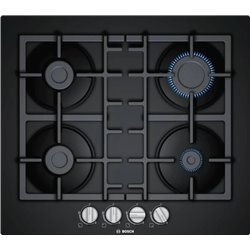 Placa de GasBosch Serie 4 PNP6B6B90 4 zonas 60cm Negro