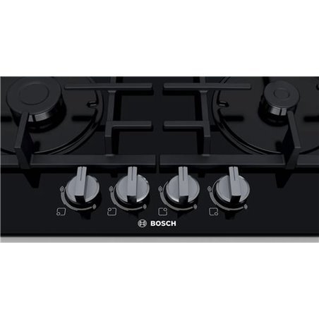 Placa de GasBosch Serie 4 PNP6B6B90 4 zonas 60cm Negro