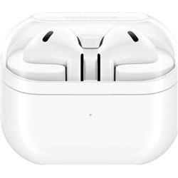 Fones de ouvido Bluetooth Samsung Galaxy Buds 3 com estojo de carregamento/bateria com duração de 6 horas/branco