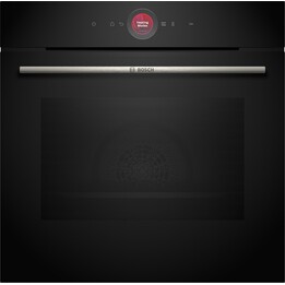 Bosch Serie 8 HBG7341B2, Horno multifunción de 71L y 3600W con tecnología de horneado uniforme y preciso, Negro