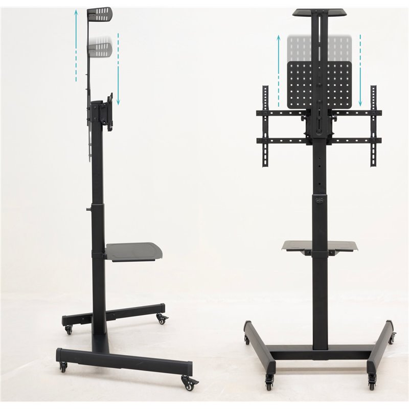 TooQ FS1184M-B Tilting Floor Stand with Wheels for 35-70&39 TVs/up to 70kg