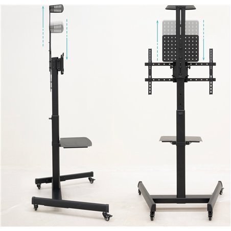 TooQ FS1184M-B Tilting Floor Stand with Wheels for 35-70&39 TVs/up to 70kg