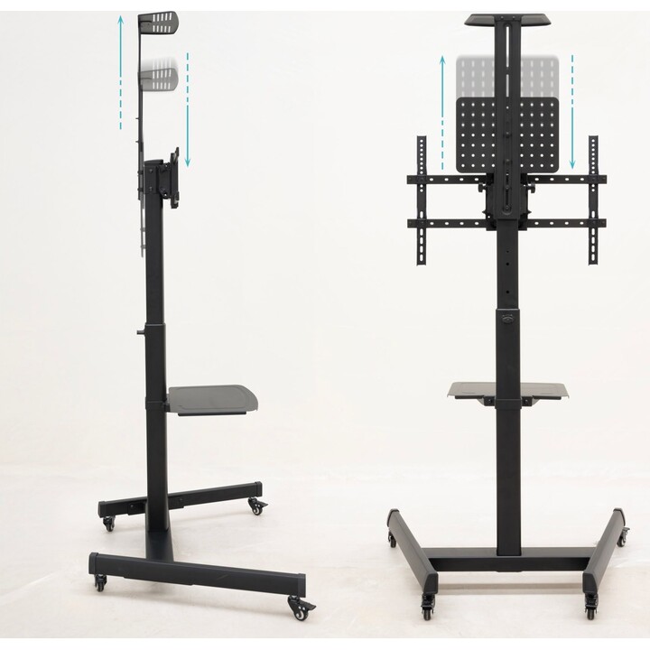 Tooq Soporte de Suelo con Ruedas con Regulación de Altura para Pantallas 37"- 70"