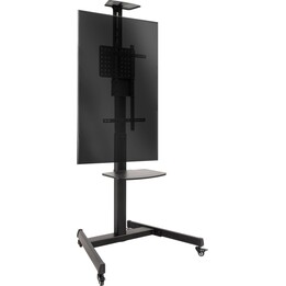 Supporto da pavimento inclinabile TooQ FS1184M-B con ruote per TV da 35-70&39/fino a 70 kg