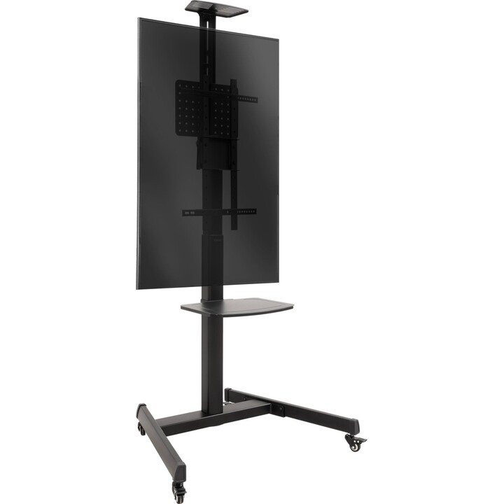 TooQ FS1184M-B Neigbarer Bodenständer mit Rädern für 35-70-Zoll-Fernseher/bis zu 70 kg