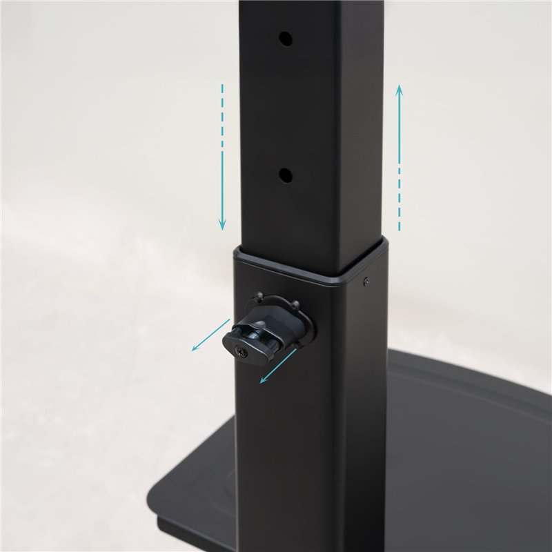 TooQ FS1184M-B Tilting Floor Stand with Wheels for 35-70&39 TVs/up to 70kg