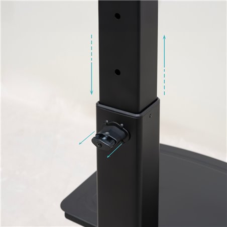 TooQ FS1184M-B Tilting Floor Stand with Wheels for 35-70&39 TVs/up to 70kg