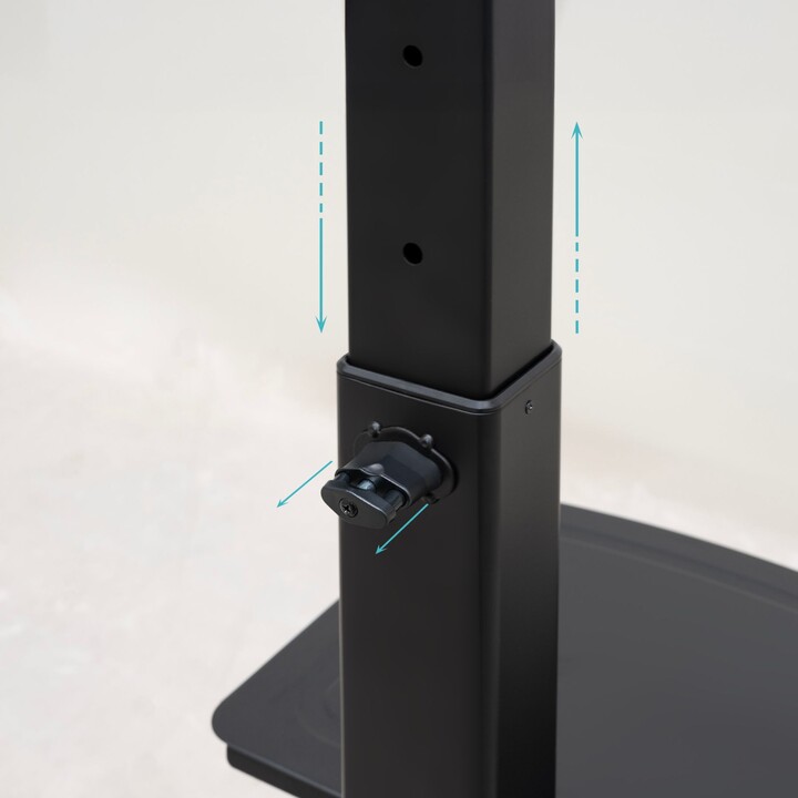Tooq Soporte de Suelo con Ruedas con Regulación de Altura para Pantallas 37"- 70"