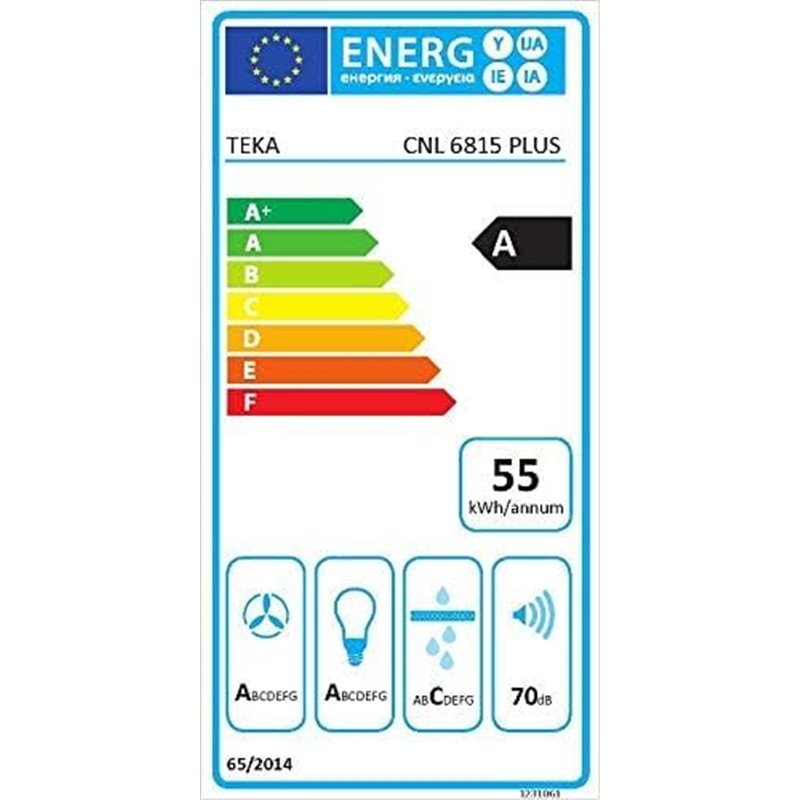 Teka cnl 6815 più cofano di estrattore d'argento semi-integrato