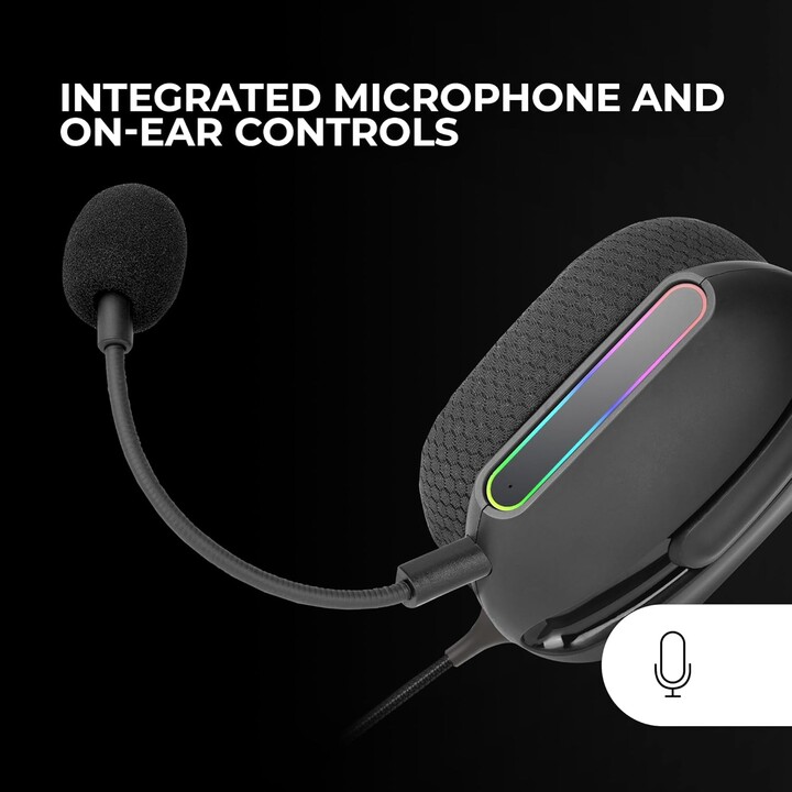 Cuffie da gioco Mars Gaming MH-PRO con microfono/jack da 3,5/USB/nere