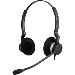 Fone de ouvido com fio Jabra Biz 2300 QD Duo para escritório/call center Bluetooth, preto