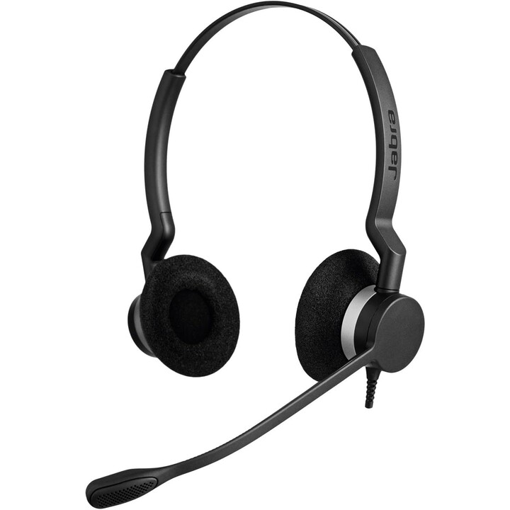 Fone de ouvido com fio Jabra Biz 2300 QD Duo para escritório/call center Bluetooth, preto