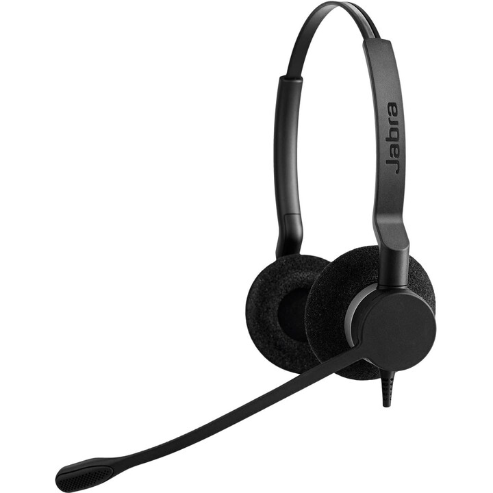 Fone de ouvido com fio Jabra Biz 2300 QD Duo para escritório/call center Bluetooth, preto