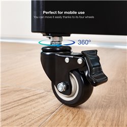 TooQ FS20101M-B Floor Stand with Wheels for TVs from 37-100'/ up to 150kg