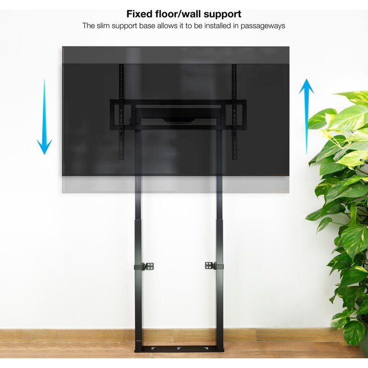 TooQ HIPERION FS2280M-B Feste Wand-/Bodenhalterungfür55–100 Zoll Fernseher/bis zu 120 kg