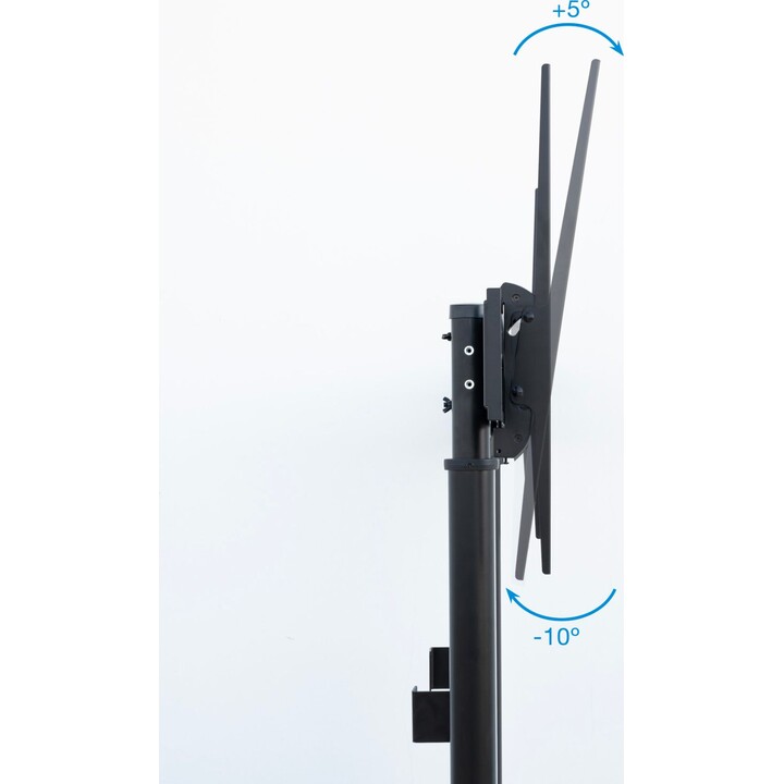 Tooq Soporte de Suelo/Pared Fijo con Regulación de Altura para Pantallas 55"-100", Negro