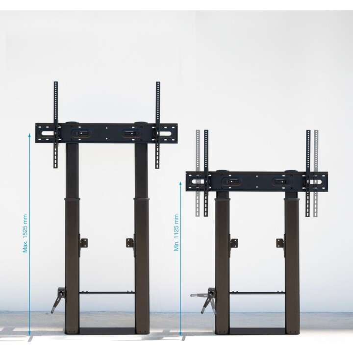 Tooq Soporte de Suelo/Pared Fijo con Regulación de Altura para Pantallas 55"-100", Negro