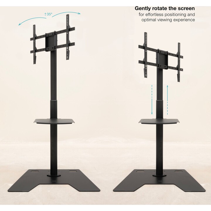 Suporte de chão giratório/ajustável TooQ FS2284M-B para TVs de 37 a 70 pés/até 70 kg