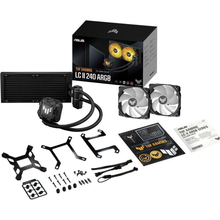 Asus kit de refrigeración líquida 240mm, TUF gaming lc II 240 ARGB, negro