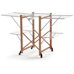 ARREDAMENTI GABBIANO Stendibiancheria su ruote - 175 x 67 cm, Marrone