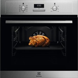 Série de forno electrolux 6000 eof3h50bx 65 l prata preta