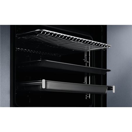 Série de forno electrolux 6000 eof3h50bx 65 l prata preta