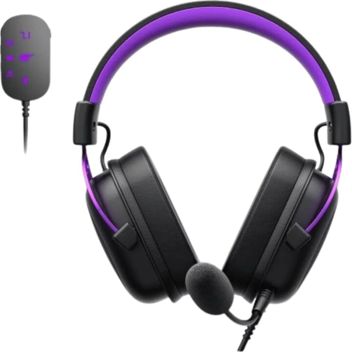 Headset Gamer Havit H2002C+U (Preto e Roxo)