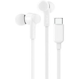 Belkin SoundForm Kopfhörer Kabelgebunden im Ohr Musik/Alltag USB Typ-C Weiß