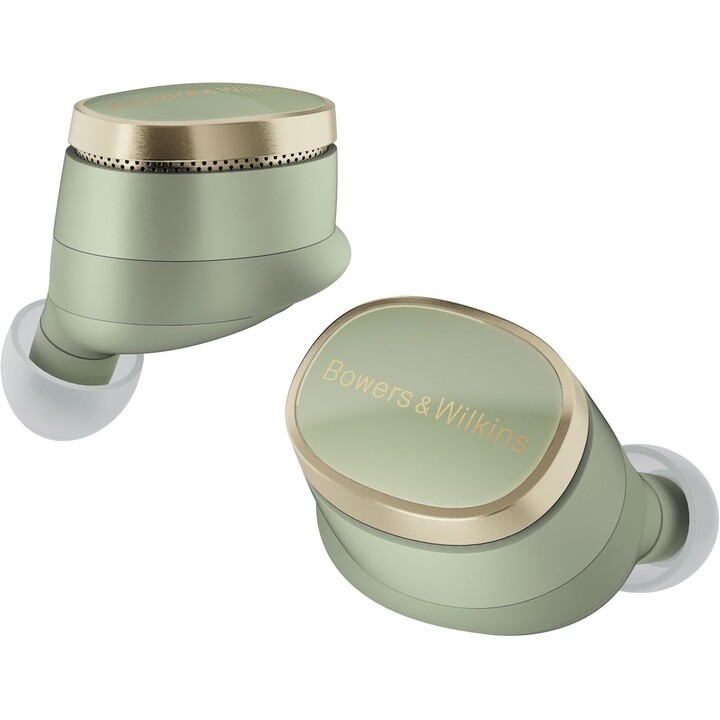 Bowers & Wilkins Pi8 True Wireless Stereo (TWS) In-Ear Headphones, Calls/Music, USB Type-C, Bluetooth, Charging Dock, Green