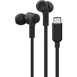 Belkin SoundForm Wired In-Ear Headphones for Music/Everyday Use USB Type-C Black