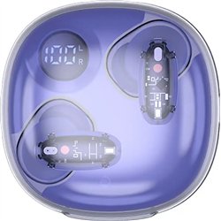 Fones de ouvido Bluetooth Mars Gaming MHIB2 com estojo de carregamento/bateria com duração de 7 horas/roxo