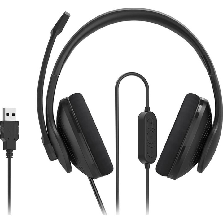 Hama Headset HS-USB300 V2 USB-Estero-Kabel 2m schwarz