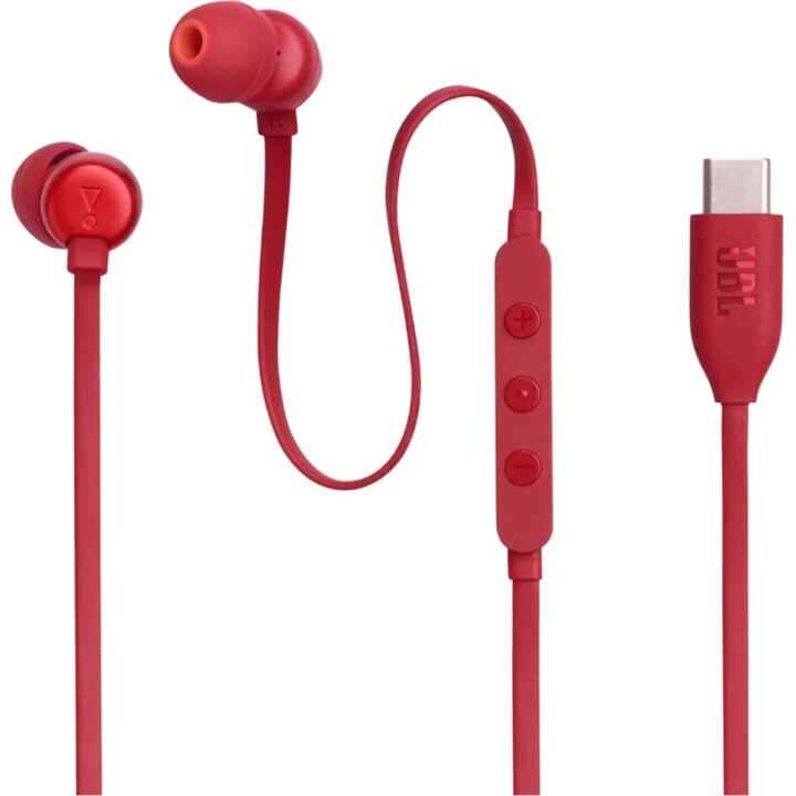 JBL Tune 310C In-Ear Headphones with Microphone/ Red