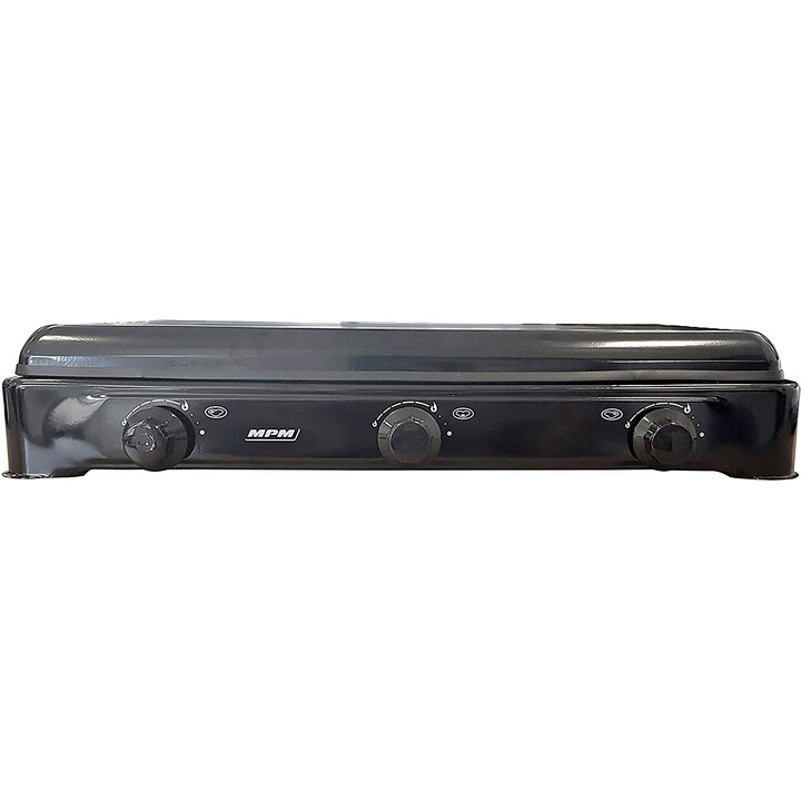 Estufa de Gas Portátil MPM SMILE-KN-03/1KB 60 cm 3 Zonas Negro
