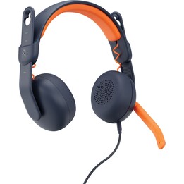 Logitech Zone Learn Kabelgebundene Kopfhörer Kopfband Bildung USB Typ C Blau, Orange