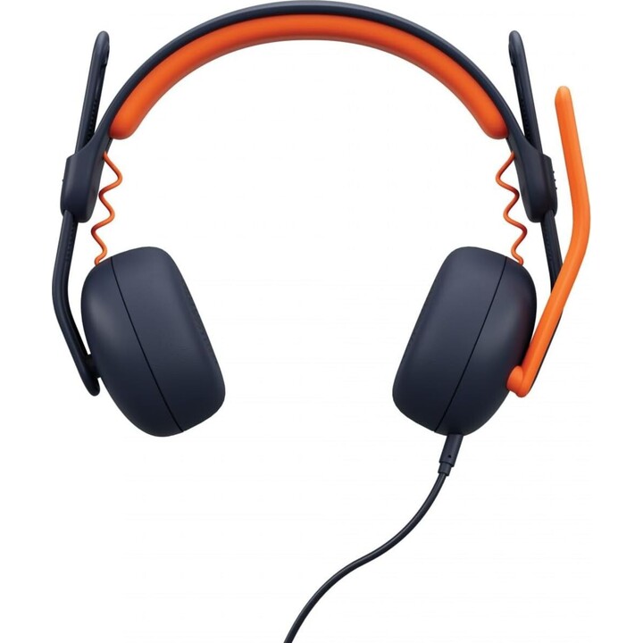 Cuffie cablate Logitech Zone Learn con archetto Education USB Type-C blu, arancione