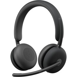 Cuffie Logitech Zone Wireless 2 con archetto wireless e cablato per ufficio/call center, USB Type-C, Bluetooth, grafite
